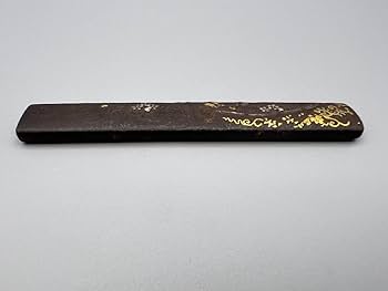 【海】刀装具　江戸期　鉄地　金銀象嵌色絵 秋草図 小柄　古金工 海】刀装具 江戸期 鉄地 金銀象嵌色絵 秋草図 小柄 古金工 古